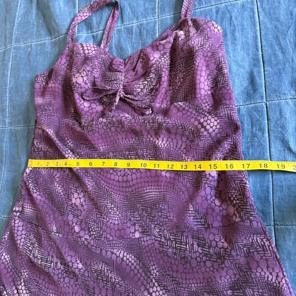 Vintage Y2K Purple Flowy Tiered Maxi Dress Size 10 - Picture 10 of 11